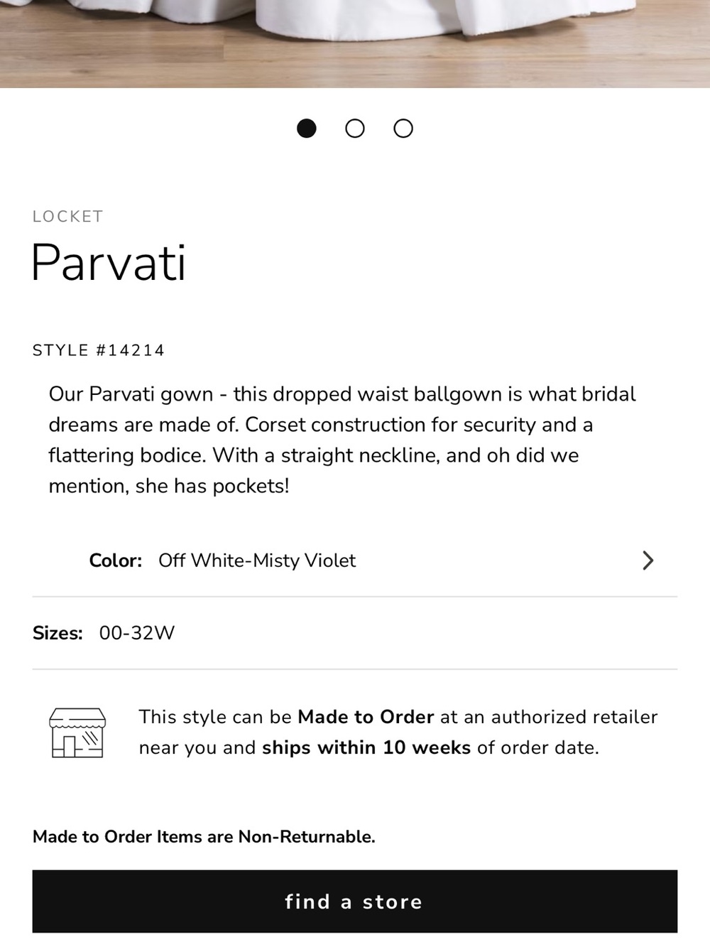 Watters Parvati Drop Waist Gown - Picture 6 of 11